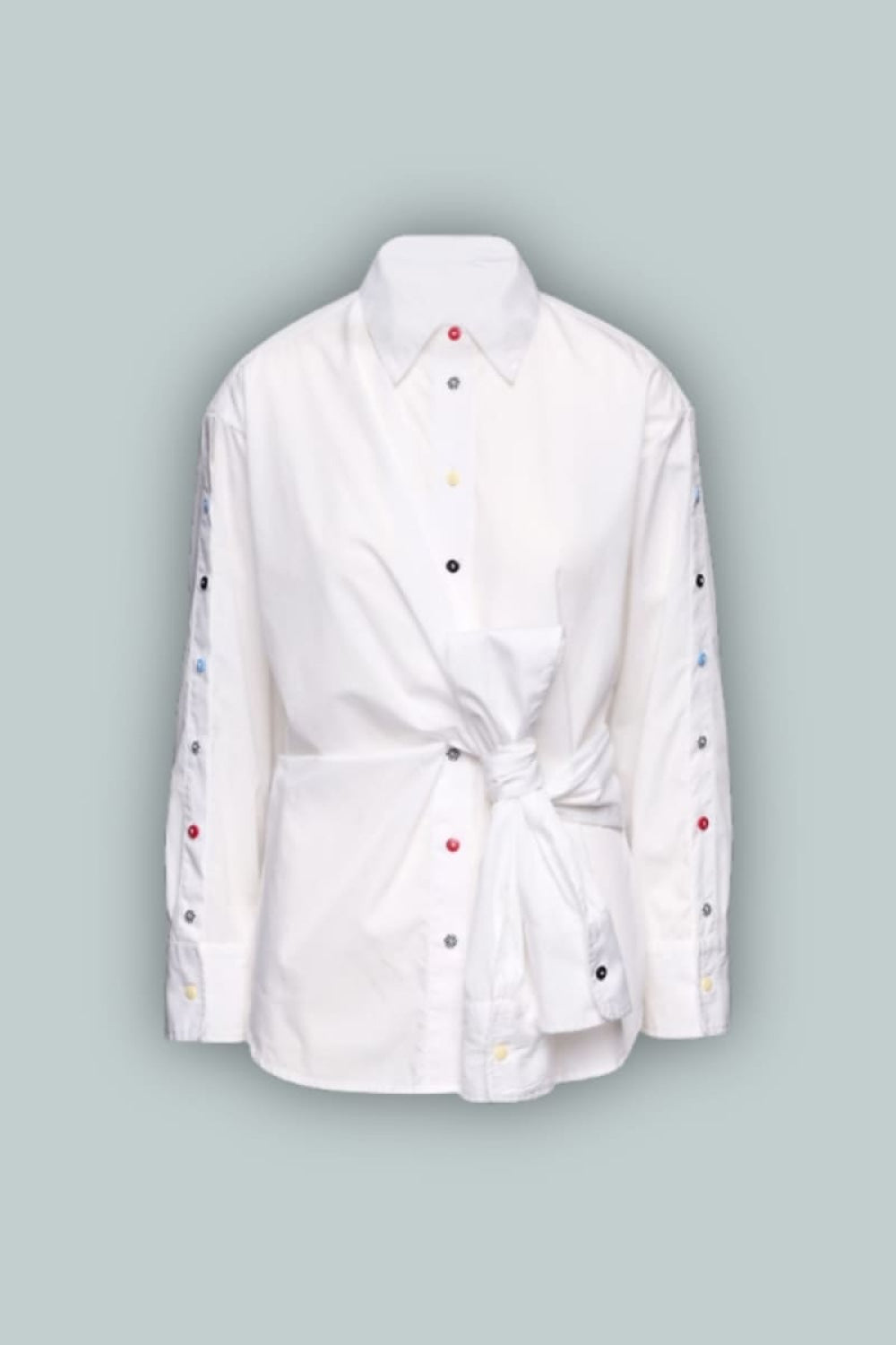 GAP × HFR Tie-Front Shirt by BruceGlen - Optic White - XXL - Button Down Shirt