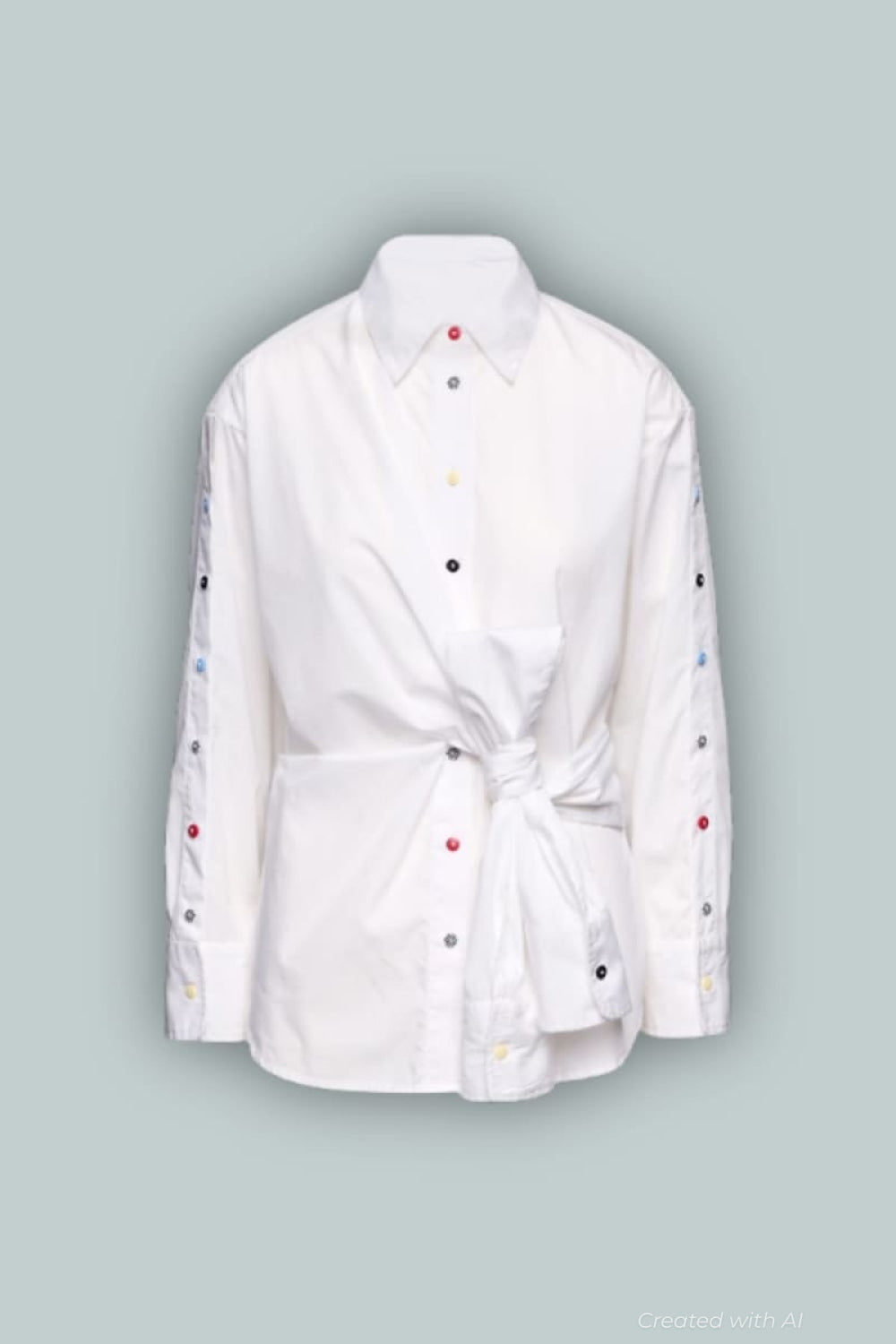 GAP × HFR Tie-Front Shirt by BruceGlen - Optic White - XXL - Button Down Shirt