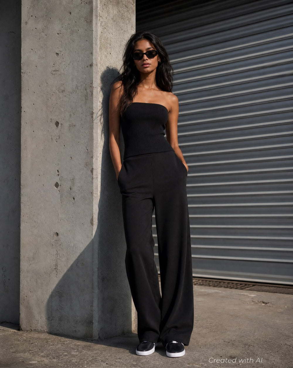 GAP x BÉIS Convertible Bandeau Jumpsuit - Black - Jumpsuit