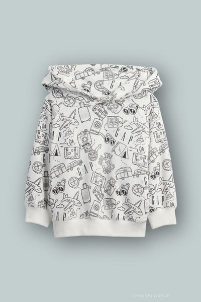 GAP x BÉIS Doodle Hoodie - Optic White - Hoodie