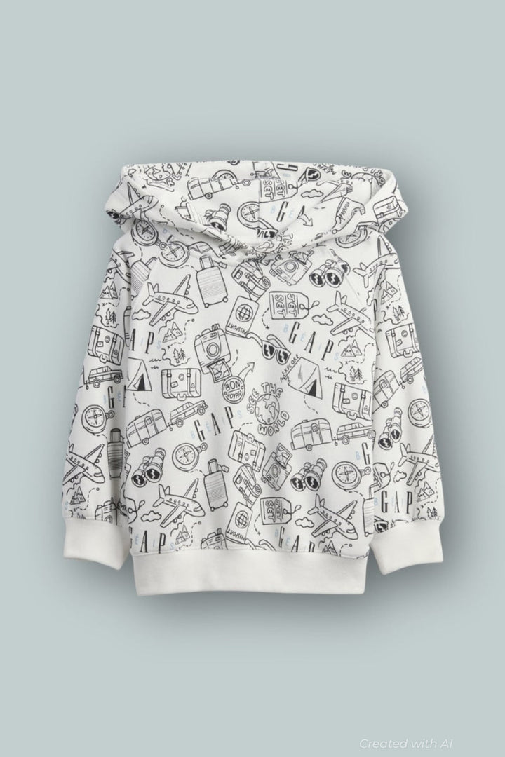 GAP x BÉIS Doodle Hoodie - Optic White - Hoodie