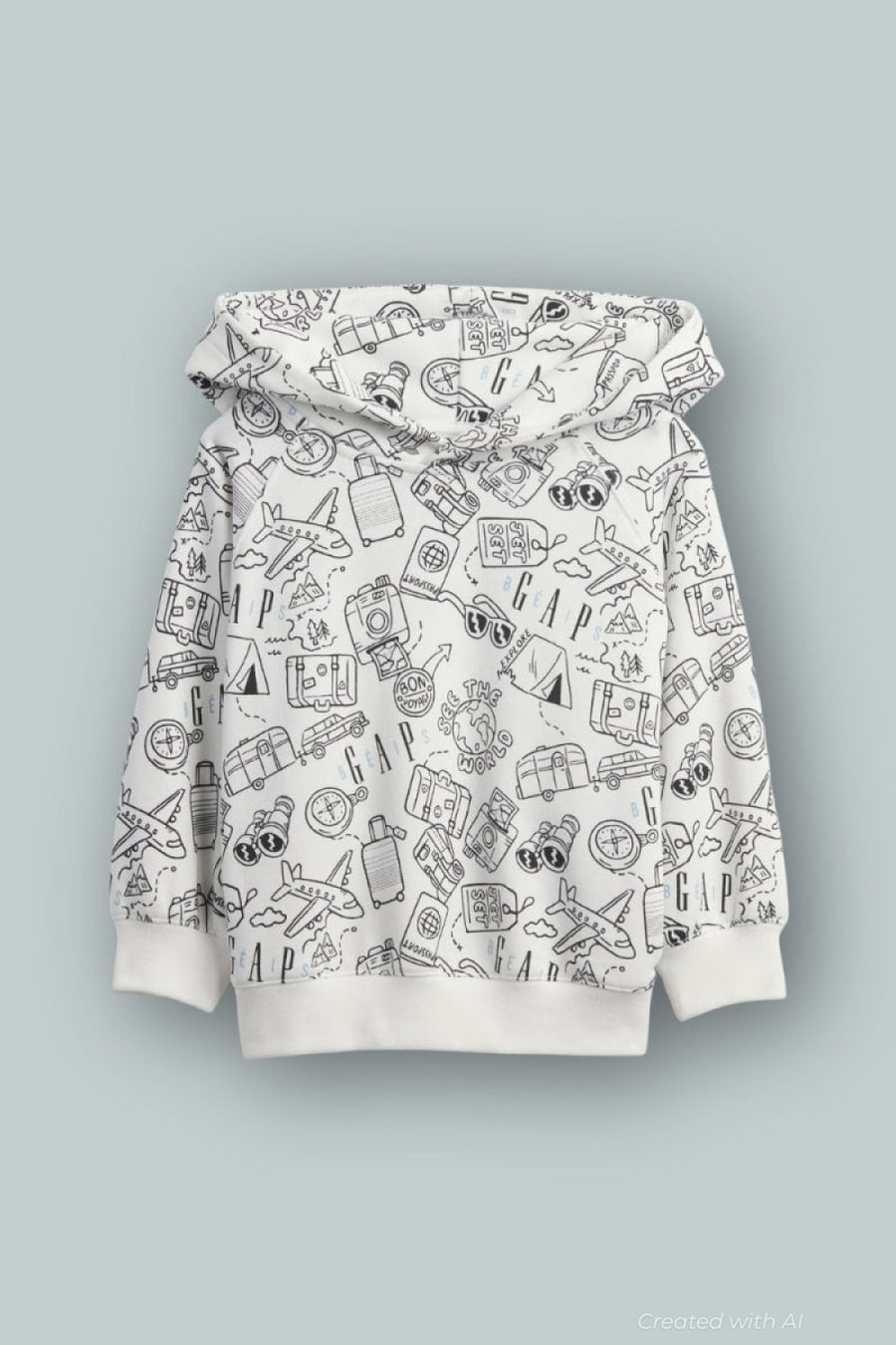GAP x BÉIS Doodle Hoodie - Optic White - Hoodie