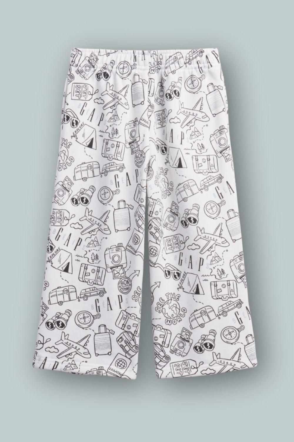 GAP x BÉIS Doodle Jogger - Optic White - 6-12M - Joggers