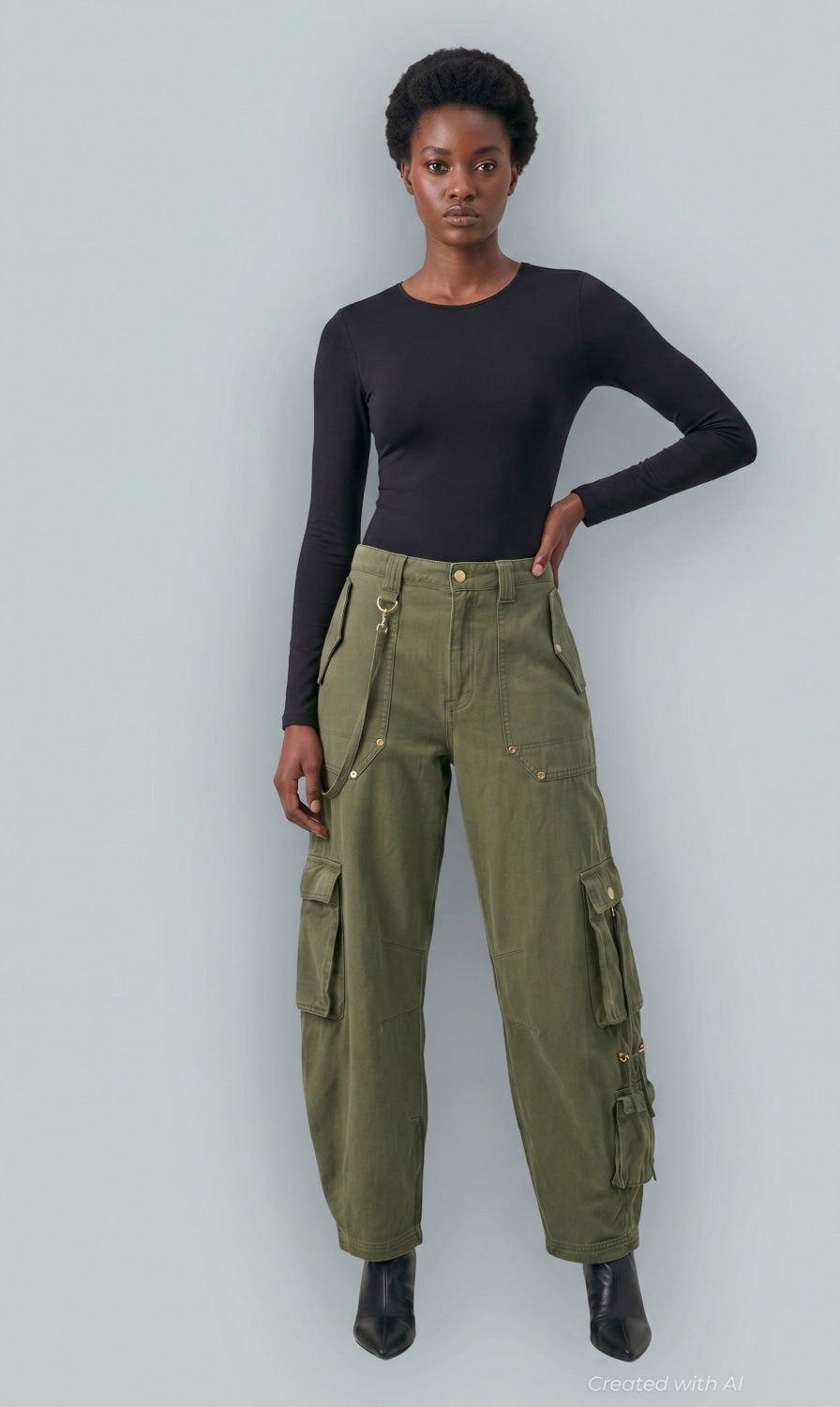 GAP x Cult Gaia Cargo Pant - Olive Night - 10 - Pants