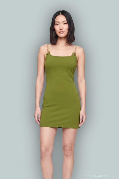 GAP x Cult Gaia Chain Slip Dress - Calla Green - Dresses
