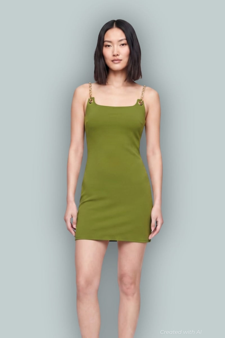 GAP x Cult Gaia Chain Slip Dress - Calla Green - Dresses