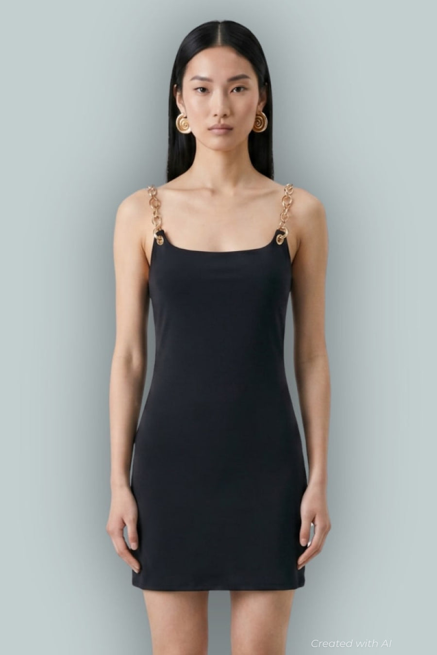 GAP x Cult Gaia Chain Slip Dress - True Black - Dresses