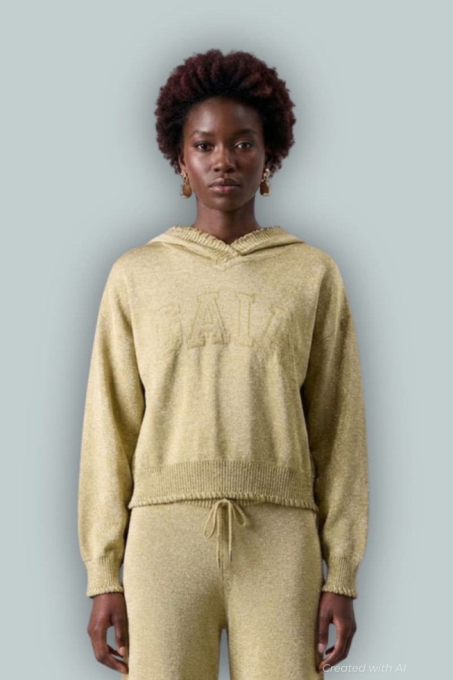 GAP x Cult Gaia Gold Hoodie - Gold Lurex - Hoodie