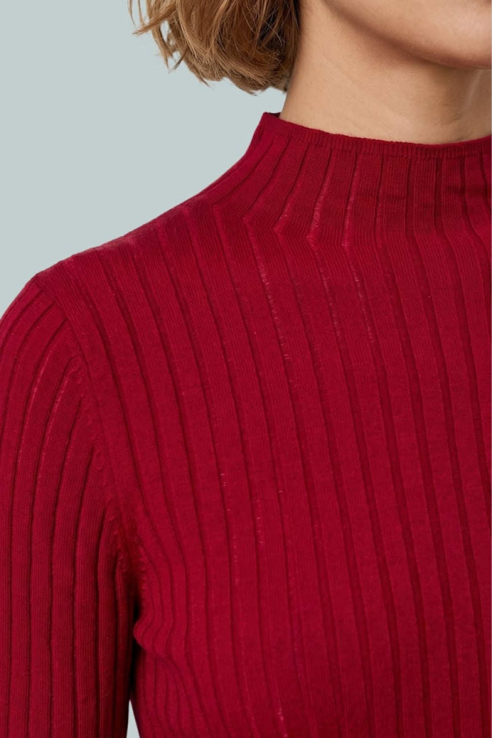 GAP x Cult Gaia Sheer Mockneck Top - Sled - Mockneck