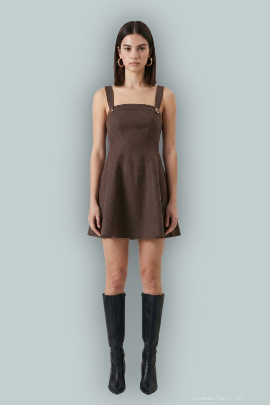 GAP x Cult Gaia Wool Mini Dress - Woodsy Brown - Dresses