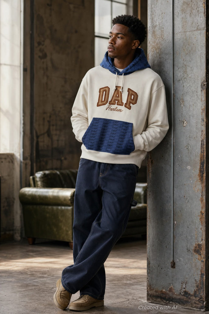 GAP x DAP Colorblock Logo Hoodie - Carls Stone - Hoodie