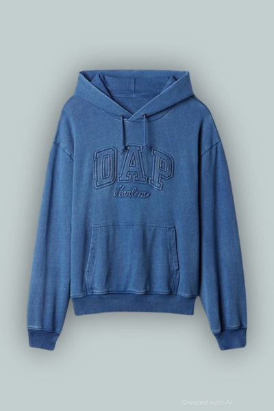 GAP x DAP Denim Logo Hoodie - Light Indigo - Hoodie