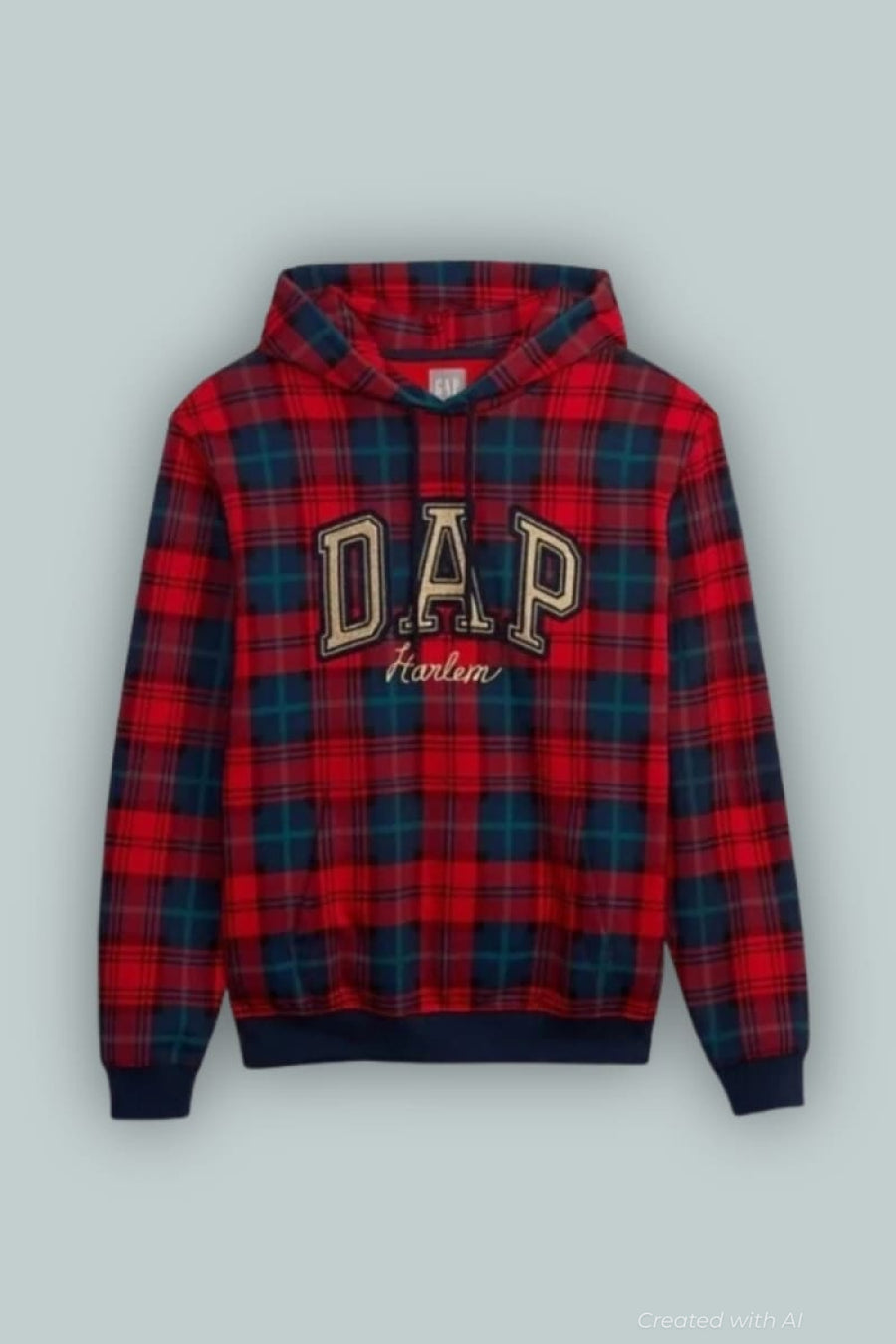 GAP x DAP Plaid Hoodie - Red Plaid - Hoodie