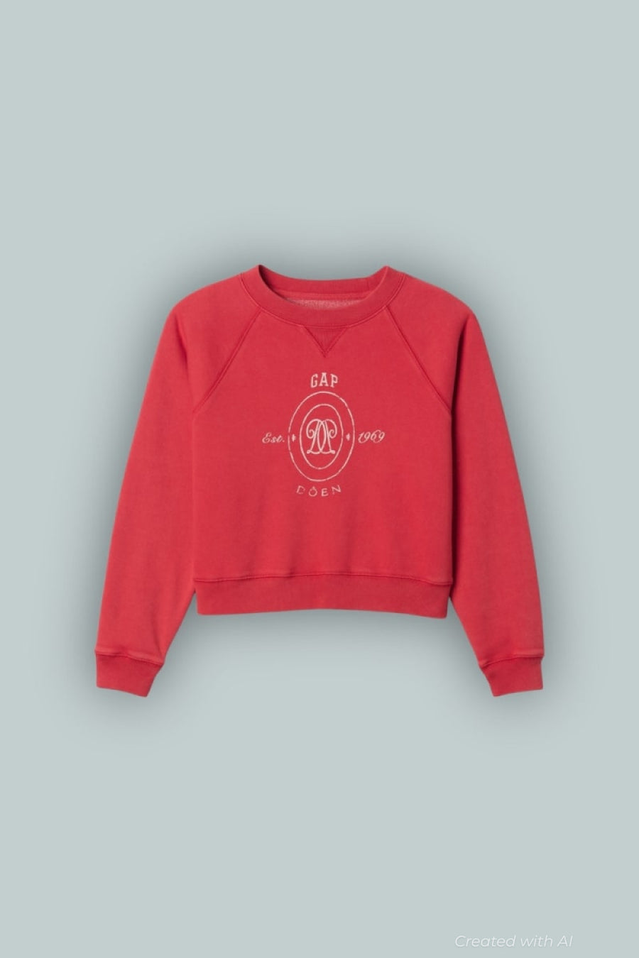 GAP x DÔEN Logo Fleece - New Nordic Red - Crewneck Sweatshirt