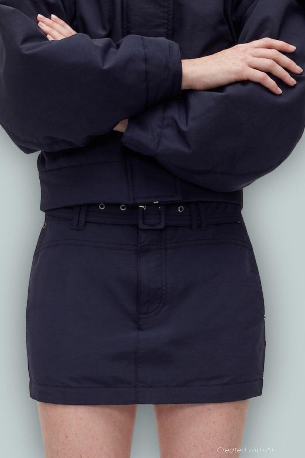 GapStudio Belted Mini Skirt - New Classic Navy - Skirt