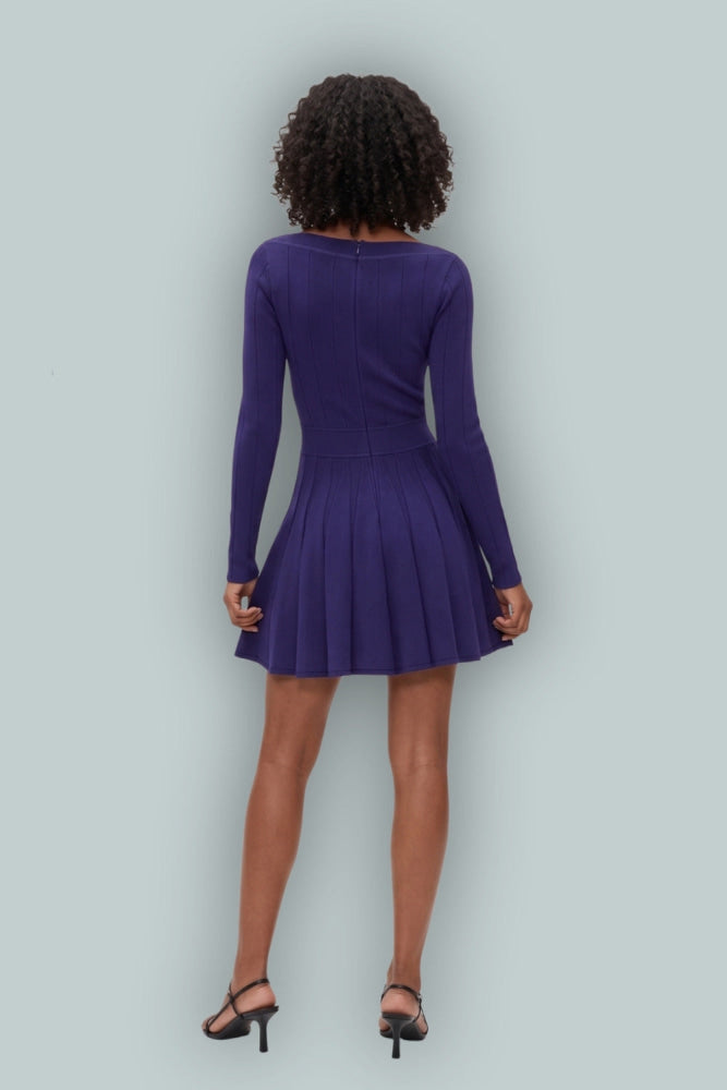GapStudio Boatneck Pleated Mini Dress - Twilight Navy - Dresses