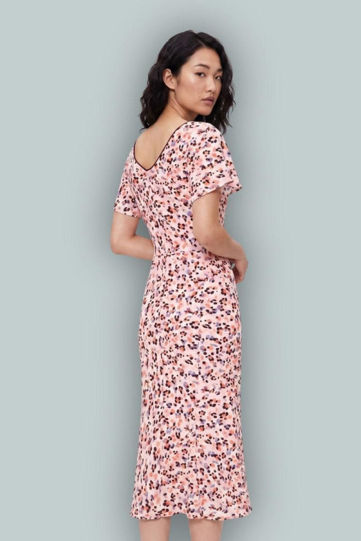 GapStudio Crepe Midi Dress - Powerpeach Pebbleprint - Dresses