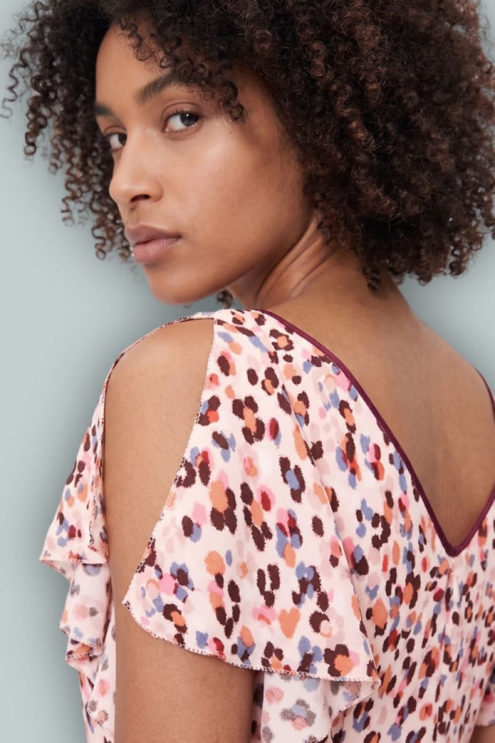 GapStudio Crepe Midi Dress - Powerpeach Pebbleprint - Dresses