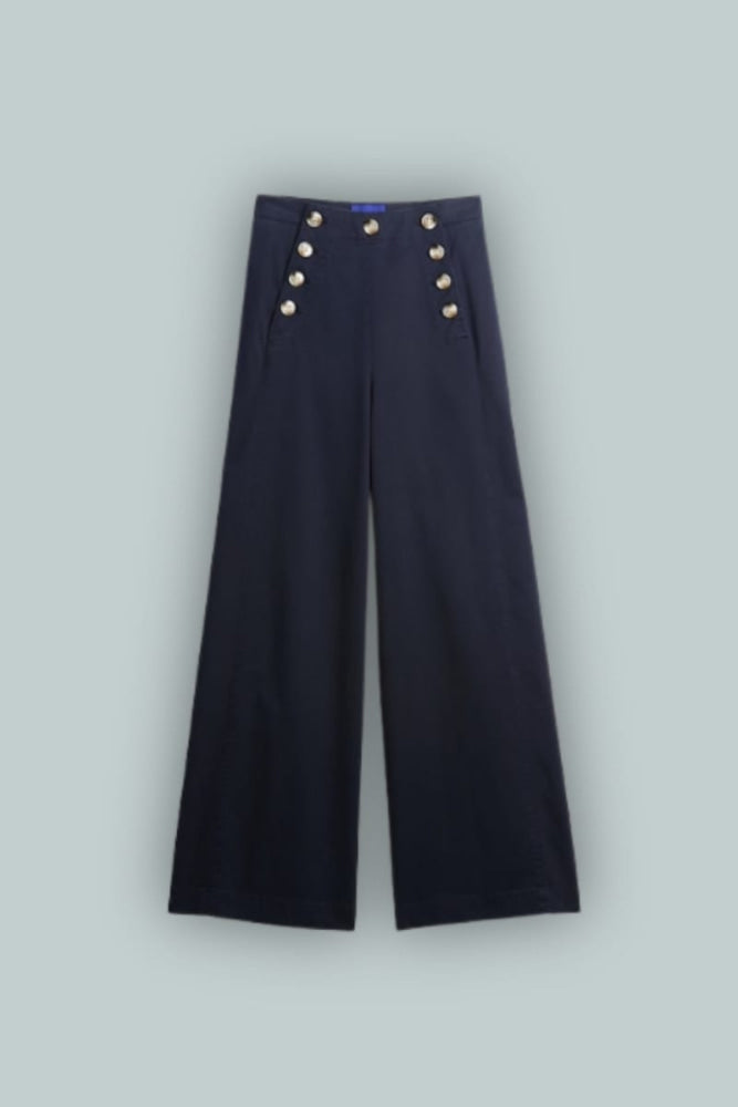 GapStudio High Rise Twill Sailor Pants - New Classic Navy - Pants