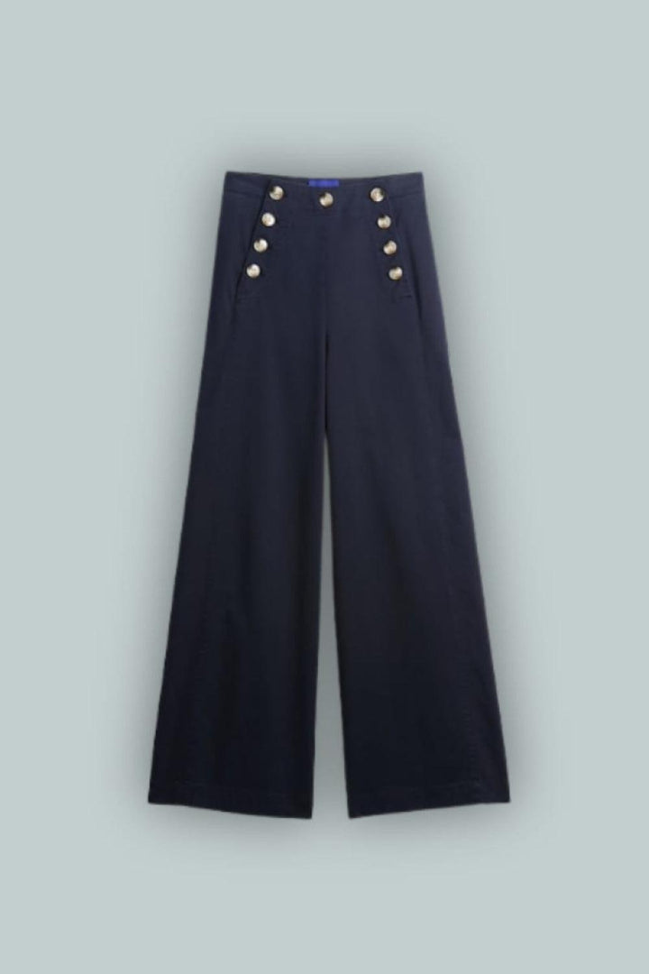 GapStudio High Rise Twill Sailor Pants - New Classic Navy - Pants