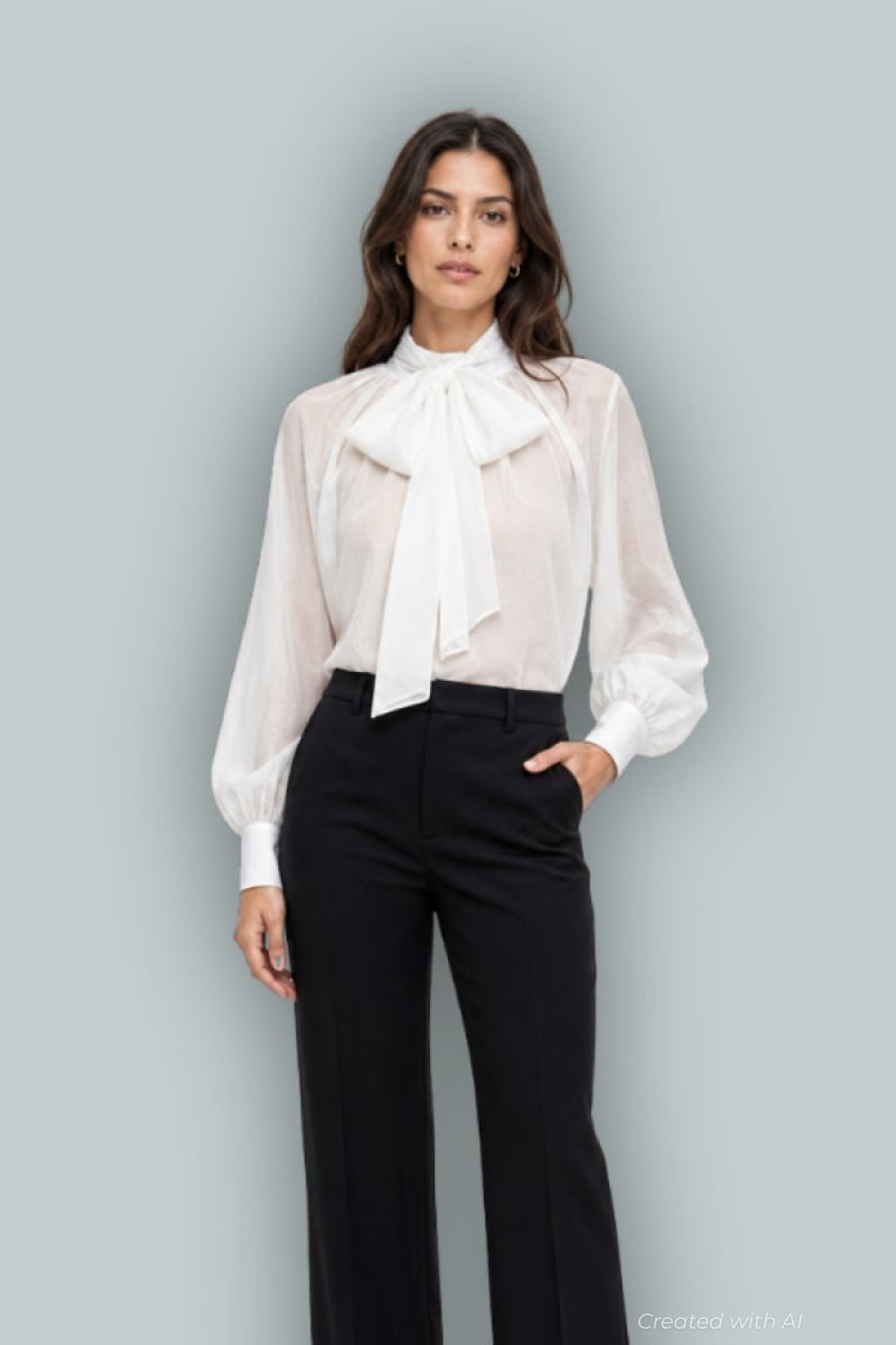 GapStudio Jabot Blouse - New Off White - Blouse