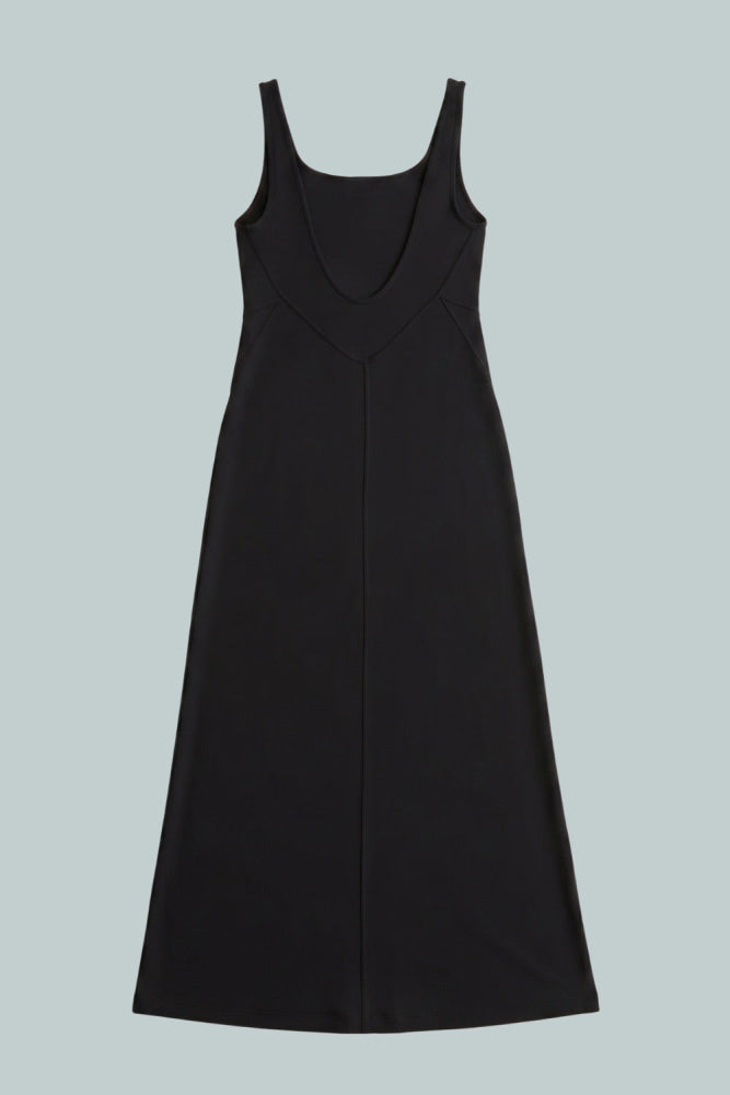 GapStudio Low Back Knit Dress - True Black - Dresses
