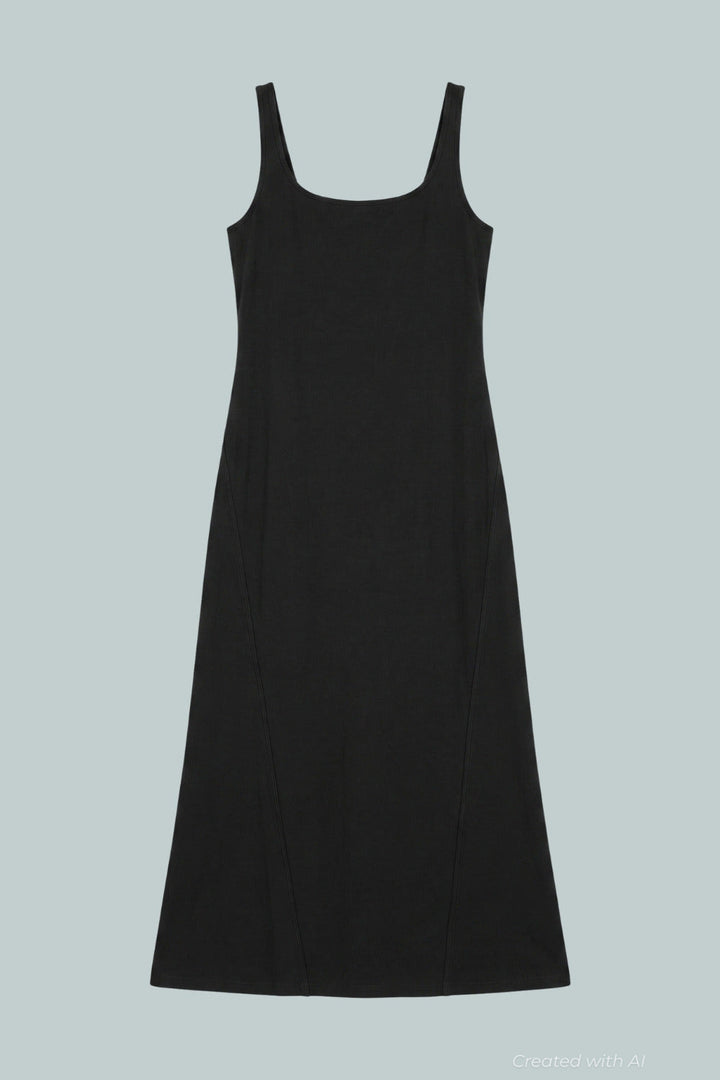 GapStudio Low Back Knit Dress - True Black - Dresses
