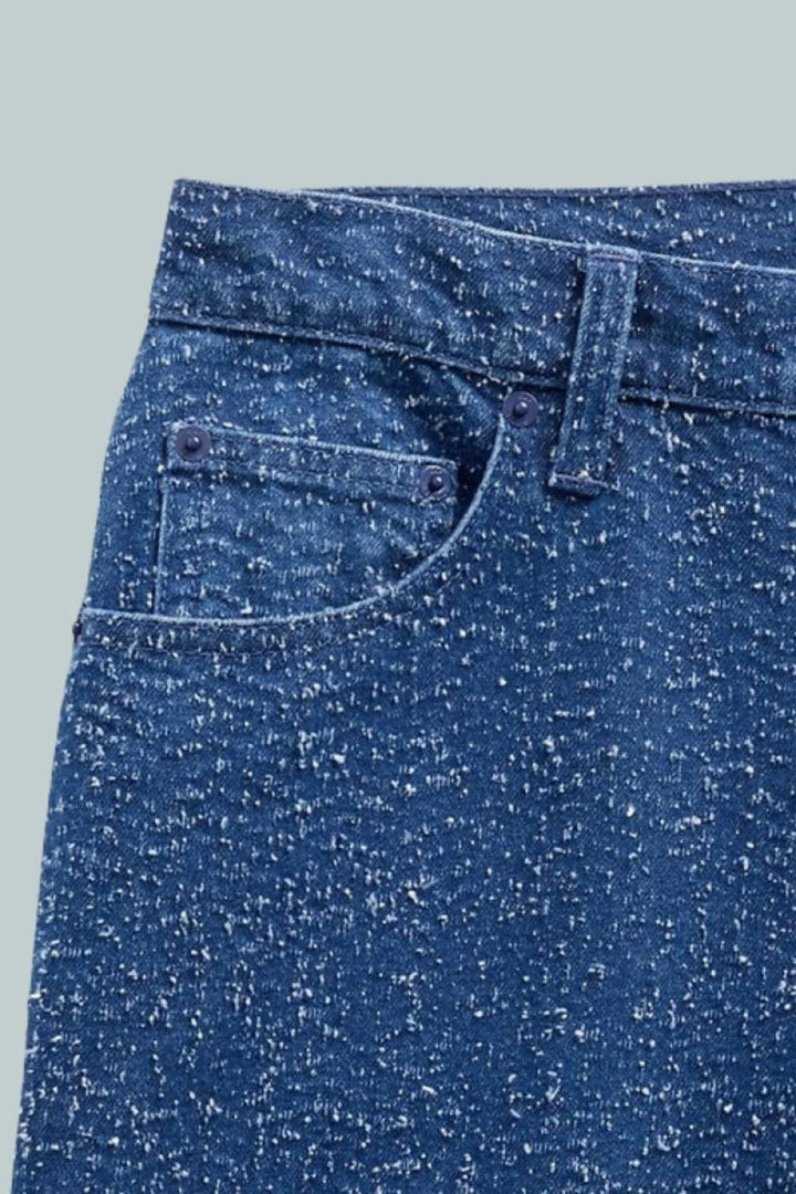 GapStudio Low Rise Denim Tweed Loose Jeans - Medium Wash - Jeans