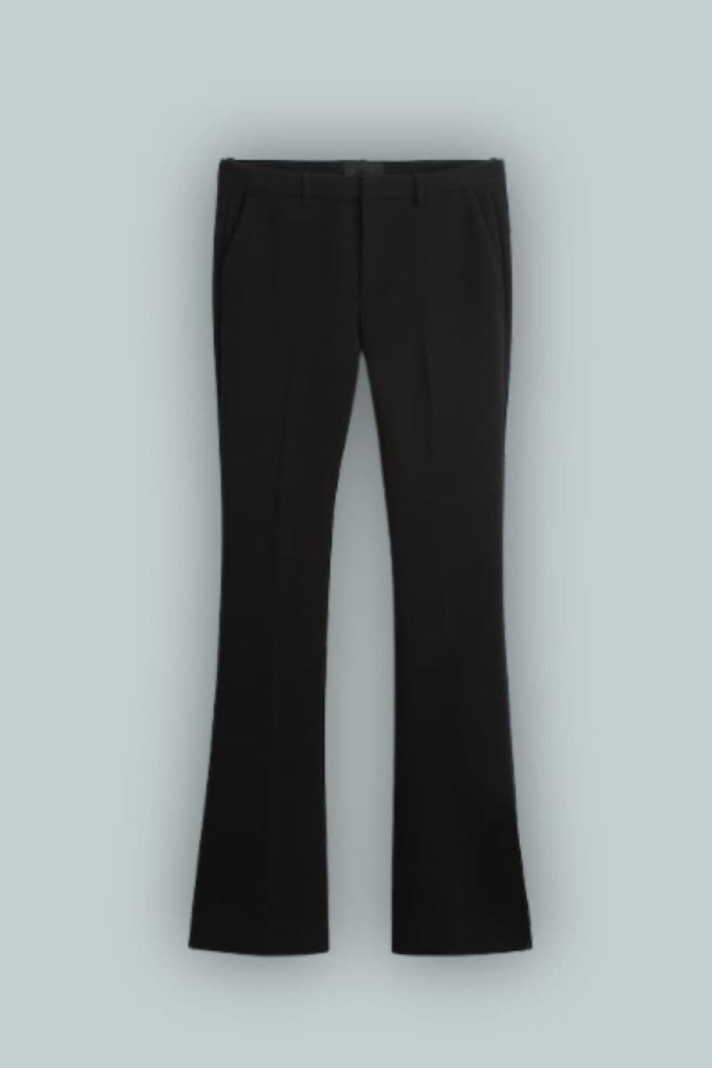 GapStudio Low Rise Double Knit Flare Pants - True Black - Pants