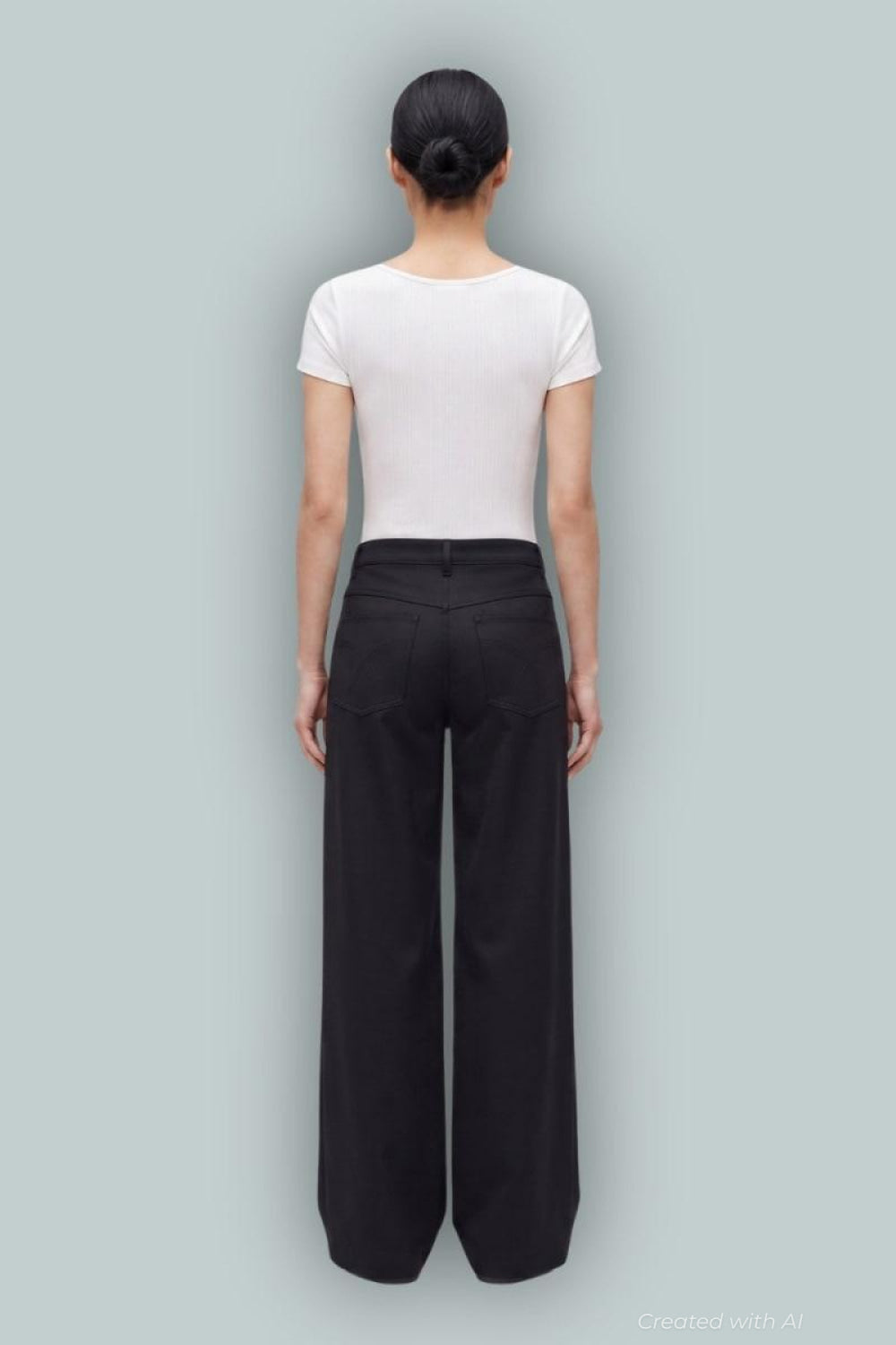 GapStudio Low Rise Satin Baggy Pants - Black - Jeans