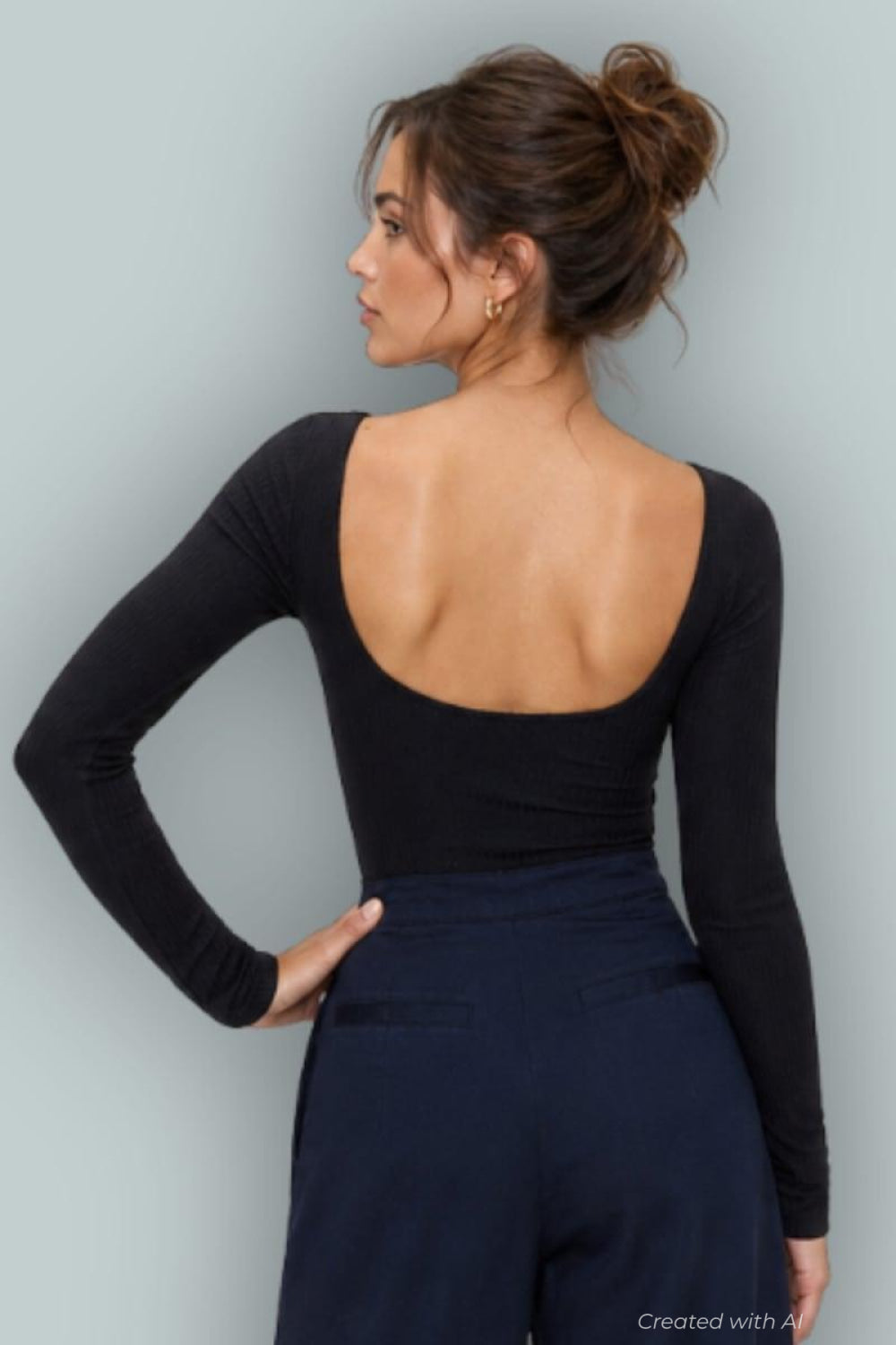 GapStudio Pointelle Bodysuit - Classic Navy - XXL - Bodysuit