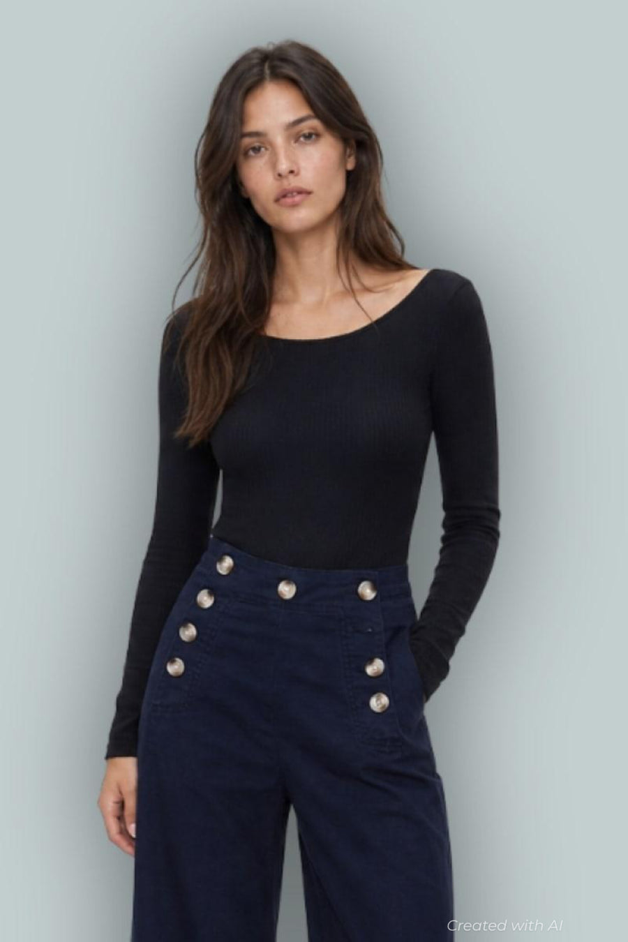 GapStudio Pointelle Bodysuit - Classic Navy - XXL - Bodysuit