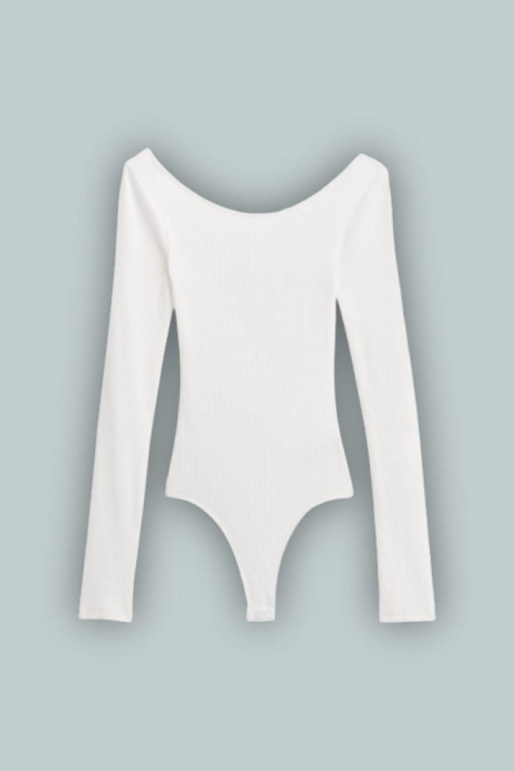 GapStudio Pointelle Bodysuit - White - Bodysuit