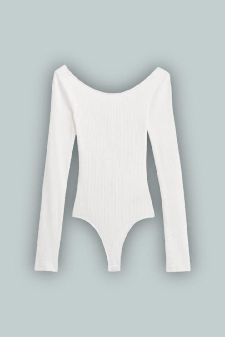 GapStudio Pointelle Bodysuit - White - Bodysuit