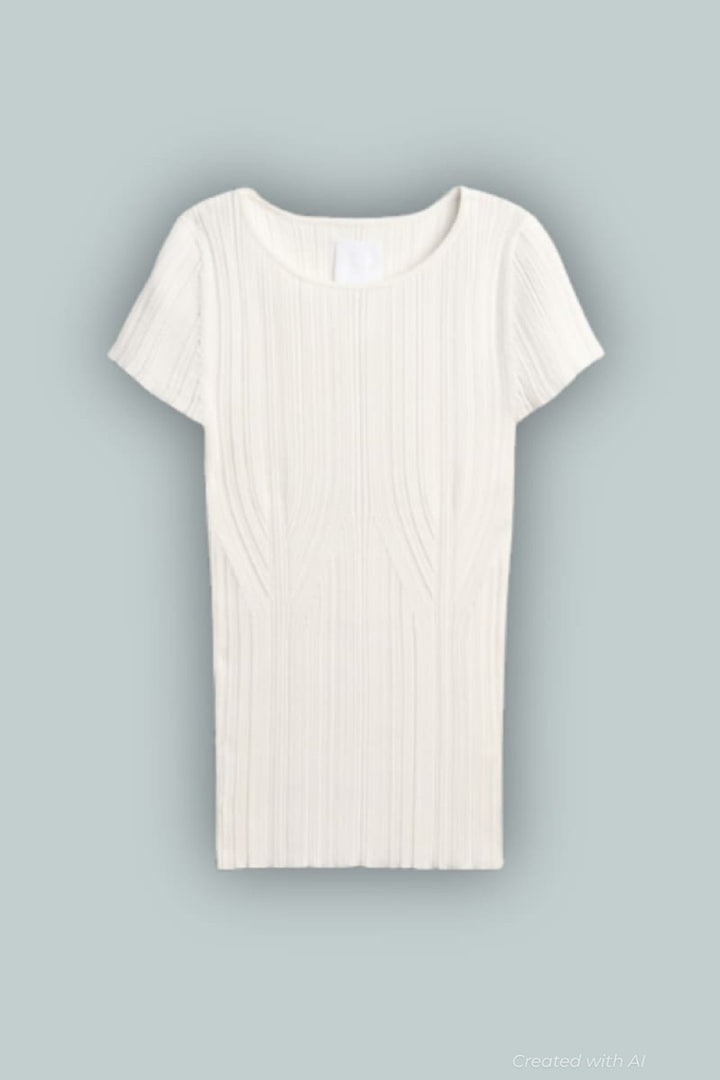 GapStudio Rib T-Shirt - New Off White - T-shirt