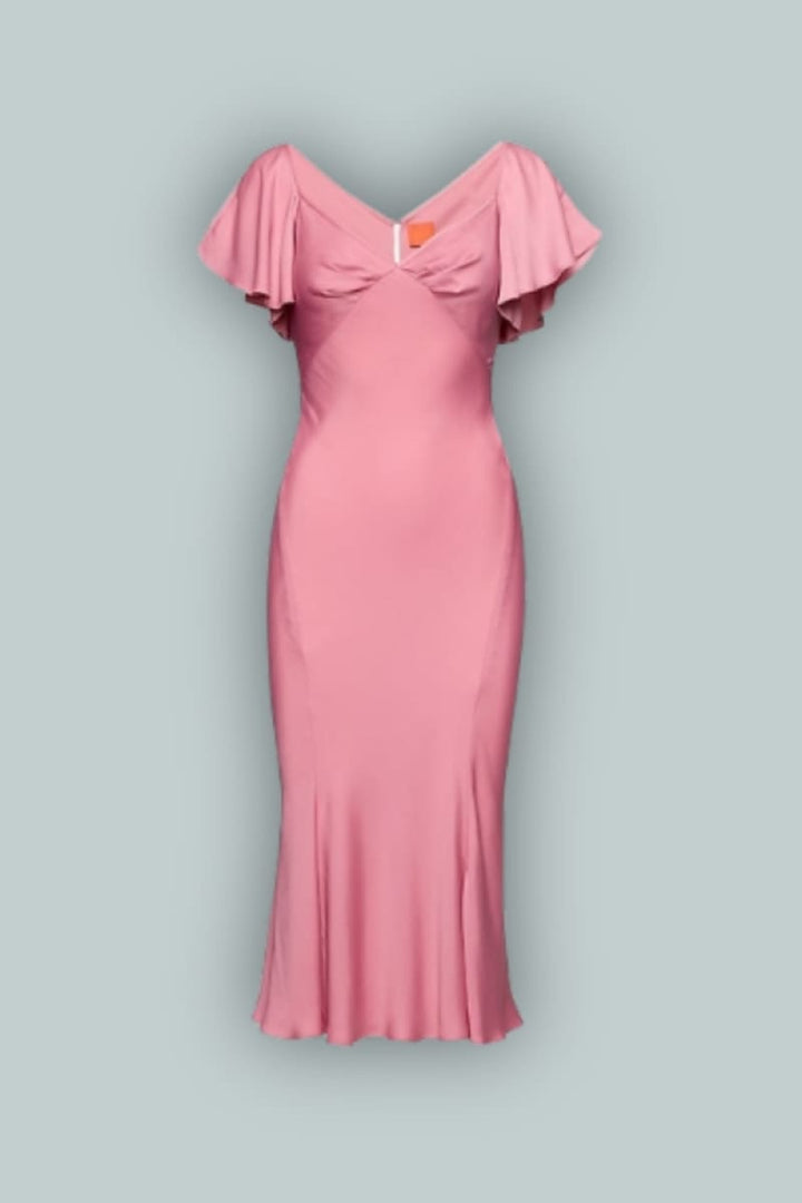 GapStudio Satin Midi Dress - Elle Pink - Dresses
