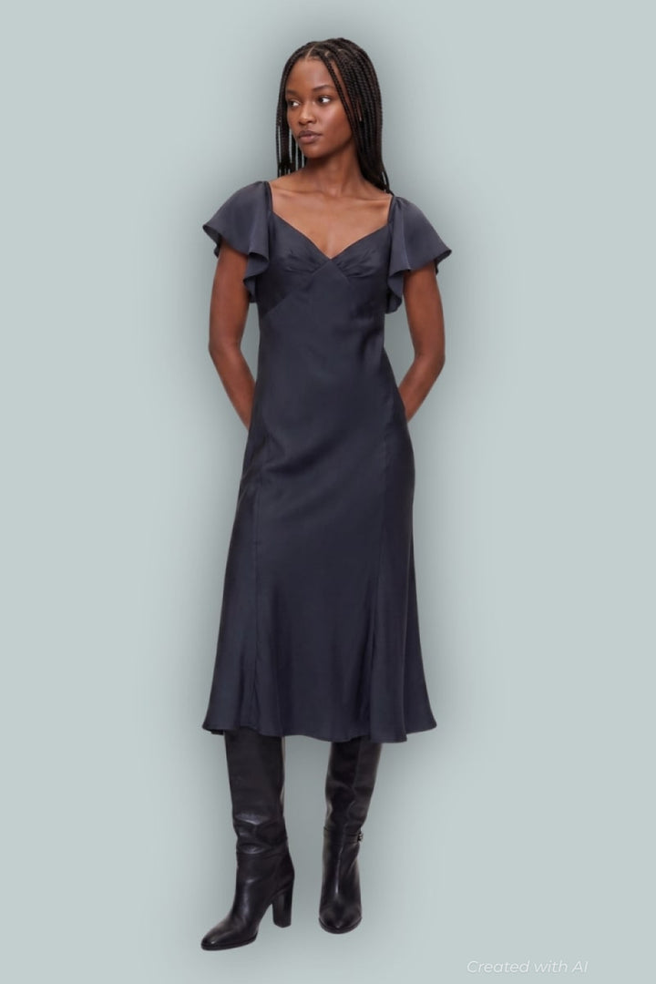 GapStudio Satin Midi Dress