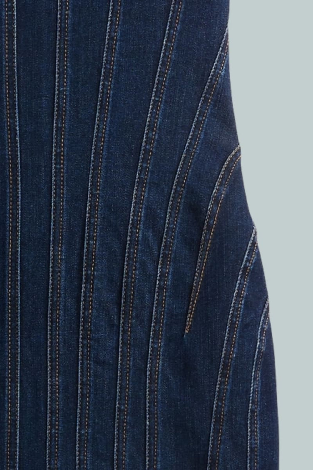 GapStudio Seamed Denim Midi Dress - Dark Wash - 00 - Denim Dress