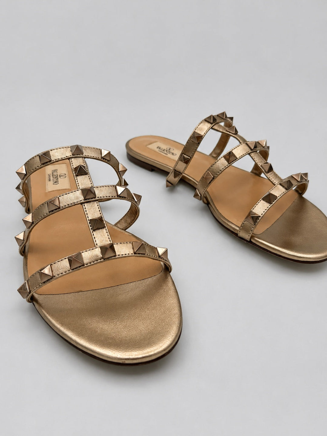 Garavani Rockstud Slide Sandals - Skin - US 8.5 - Sandals