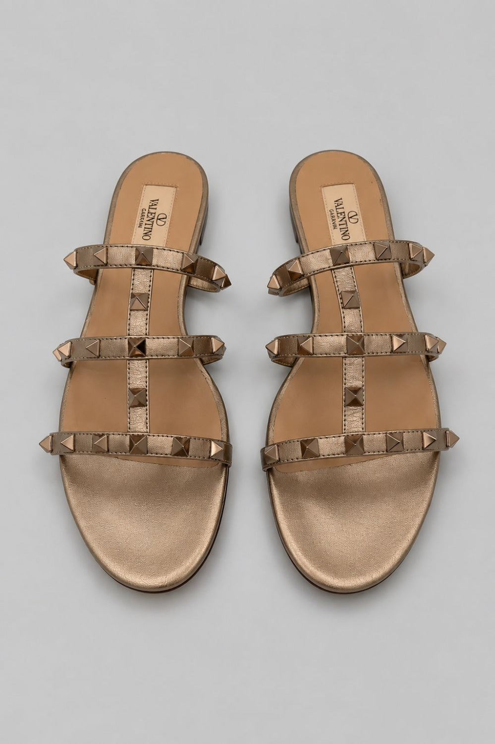 Garavani Rockstud Slide Sandals - Skin - US 8.5 - Sandals