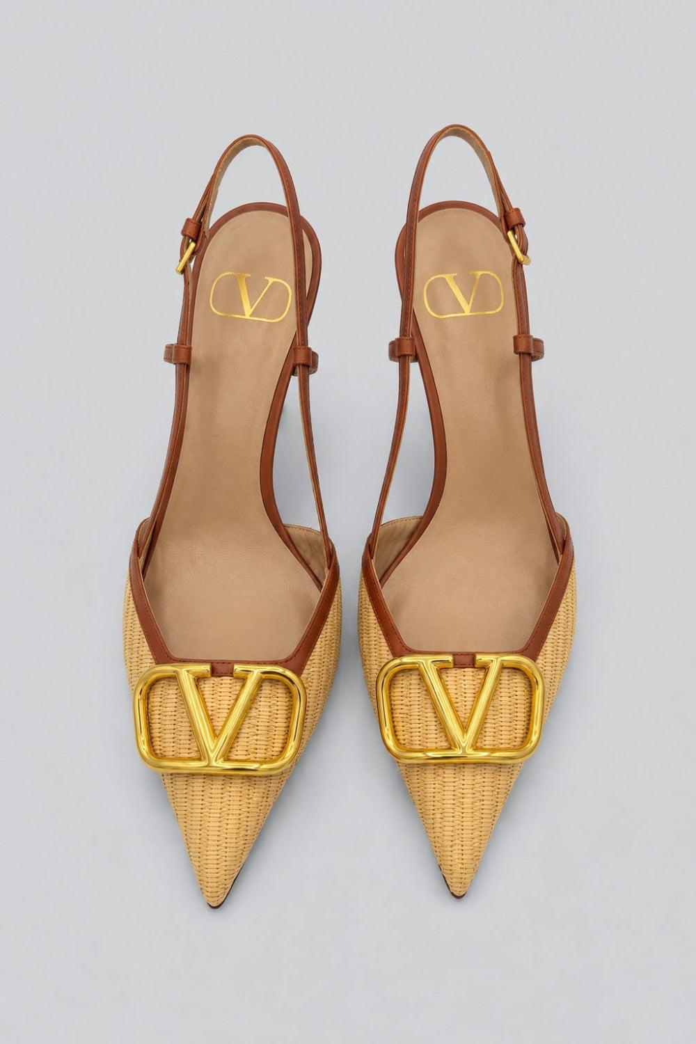 Garavani Slingback Pumps - Beige - EU 39 / US 9 - Pumps