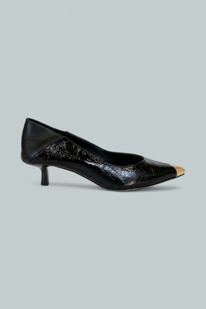 Garlan Kitten-Heel Pump - Black Patent - 7.5 US / 37.5 EU - Sandal