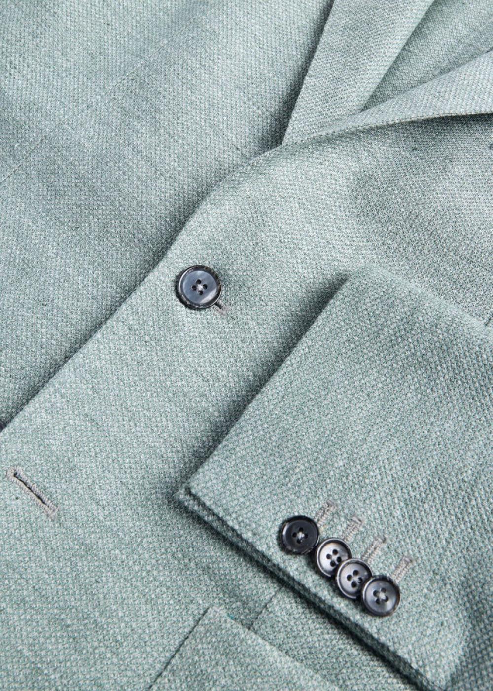 Garment Dyed Basket Weave Jacket - Mint - Blazer