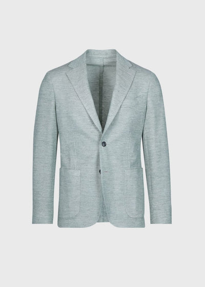 Garment Dyed Basket Weave Jacket - Mint - Blazer