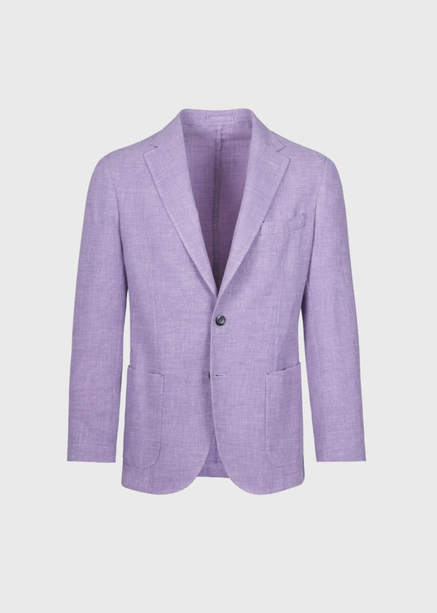 Garment Dyed Basketweave Jacket - Lavender - Blazer