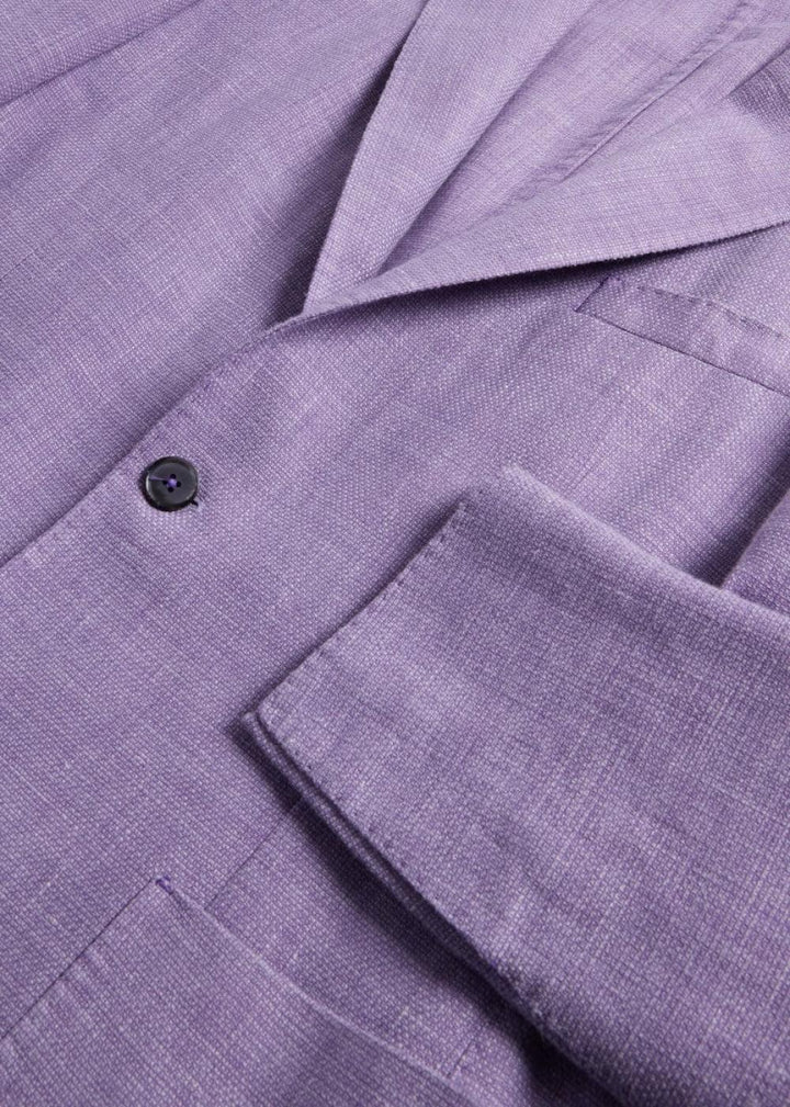 Garment Dyed Basketweave Jacket - Lavender - Blazer