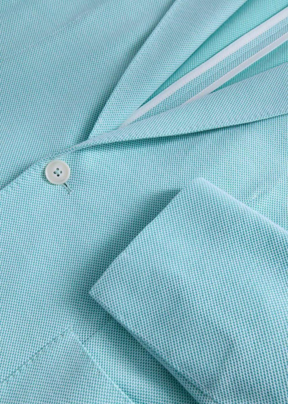 Garment Dyed Button Down Shirt - Mint - Blazer