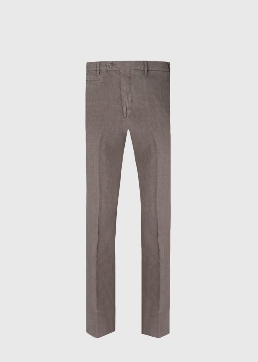 Garment Dyed Linen Trouser - Olive - Trouser