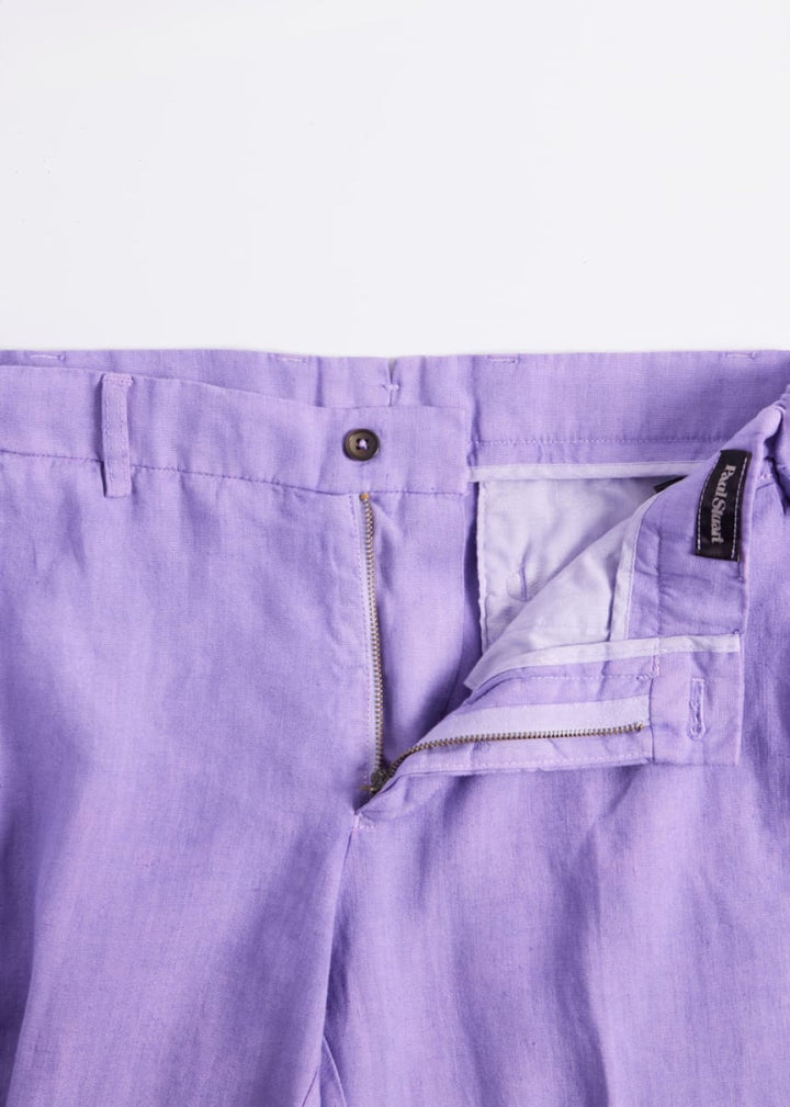 Garment Washed Linen Pant - Lilac - Pants