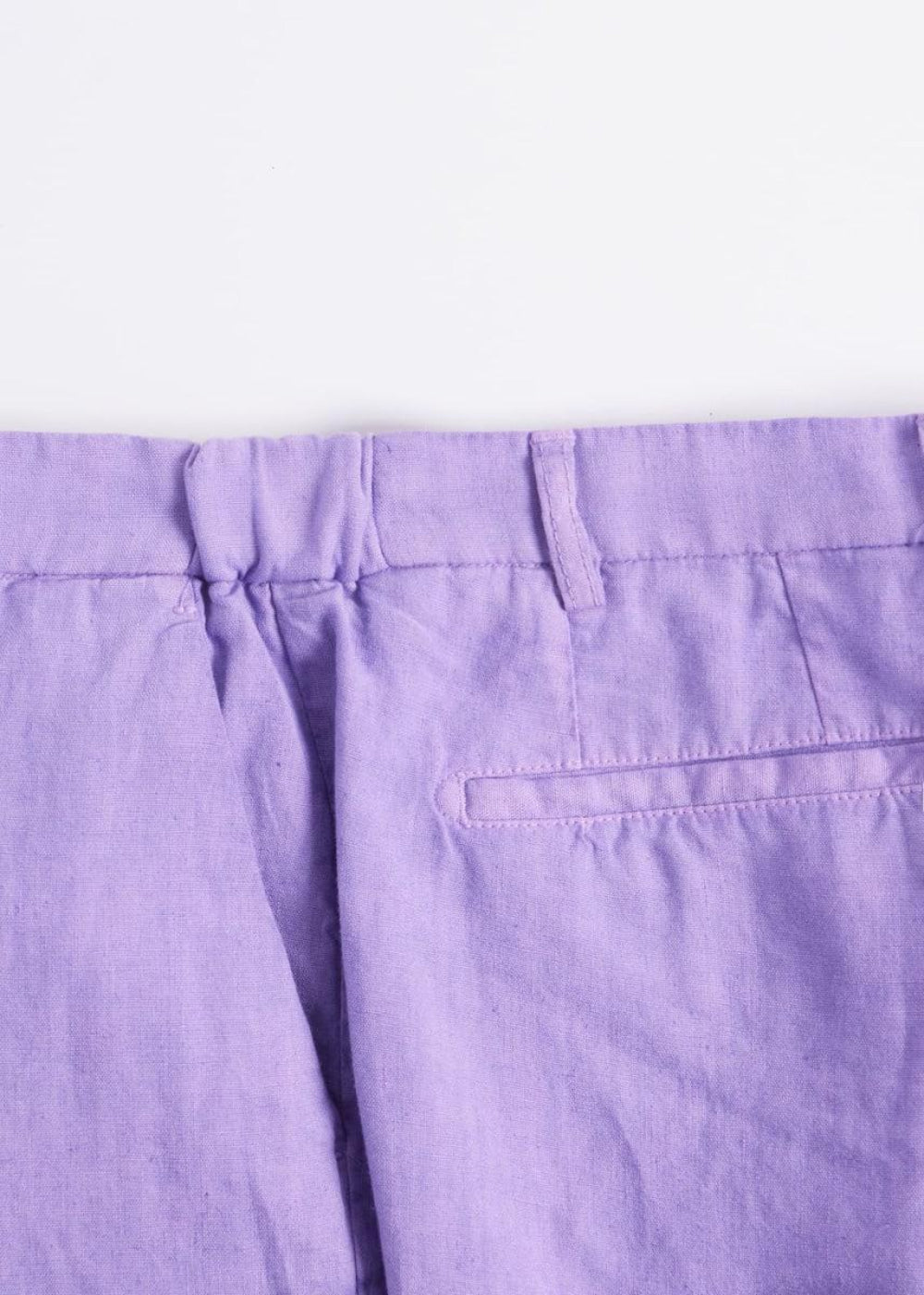 Garment Washed Linen Pant - Lilac - Pants